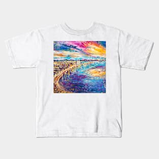 La Barceloneta at Sunset Kids T-Shirt